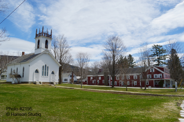 East Dorset, VT - Congregational Church and Wilson House - Spring